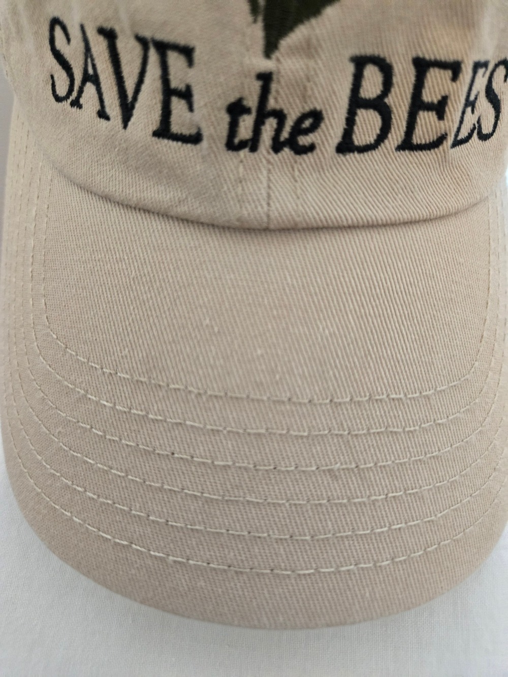 SMITHSONIAN 'SAVE THE BEES' BASEBALL CAP EMBROIDERED BEIGE ONE SIZE - Picture 6 of 15